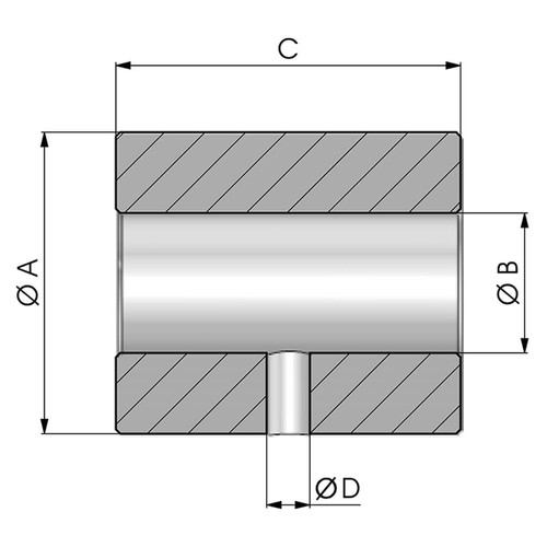 Size drawing of the mountable perforated ring